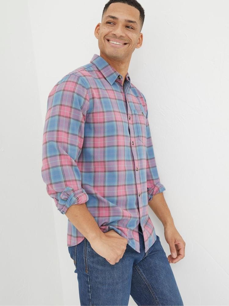Fat Face Pink Bibury Check Shirt