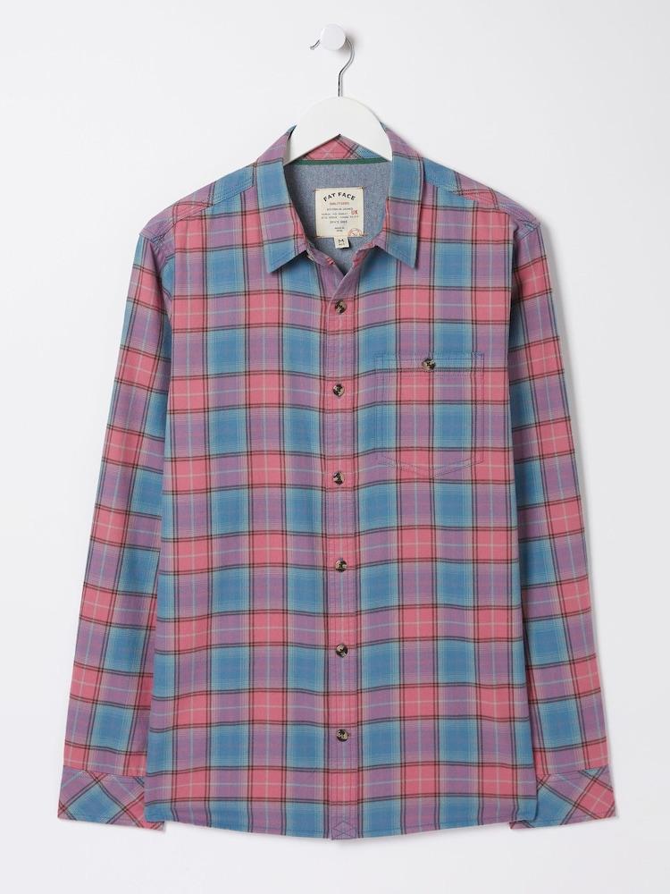 fat face Pink Bibury Check Shirt