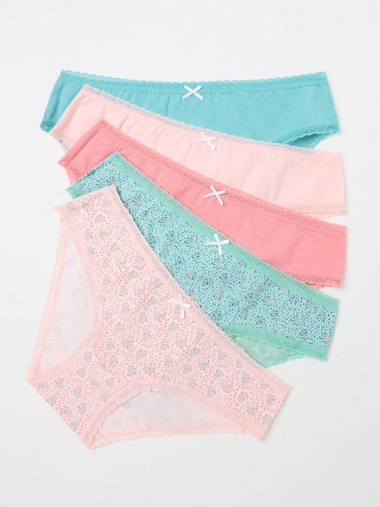 Fat Face Pink/Blue 5 Pack Knickers