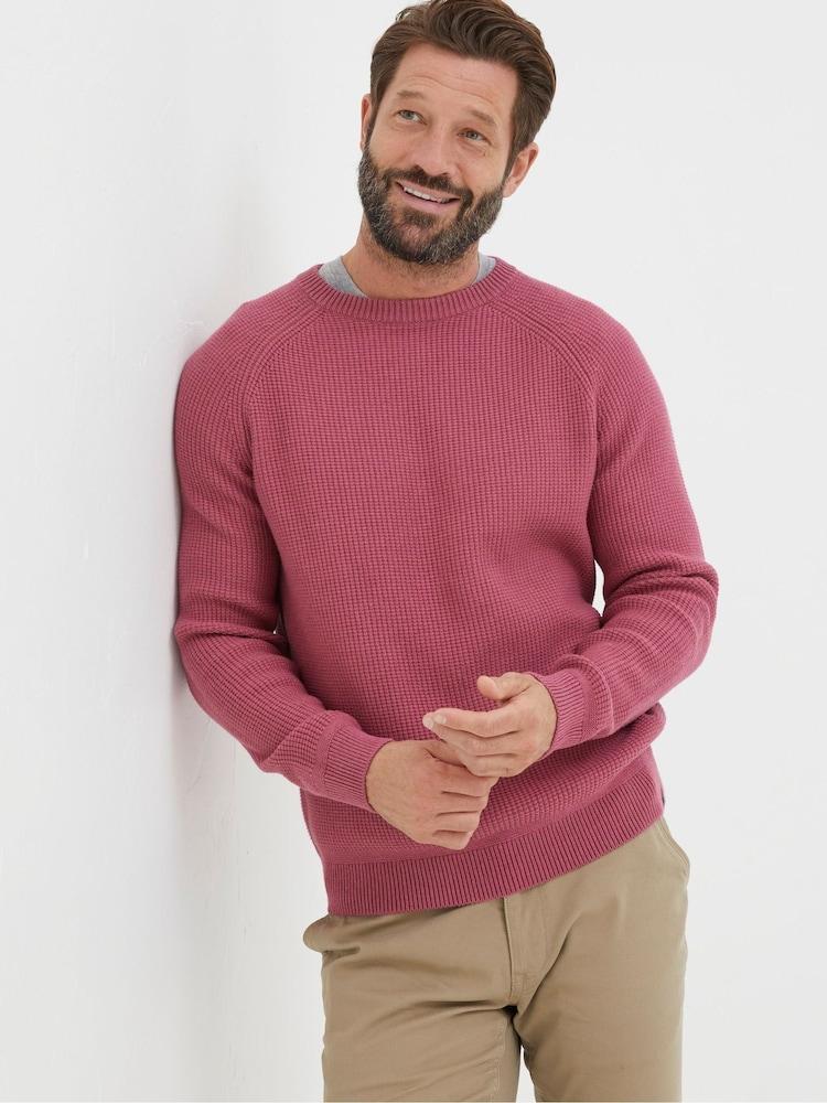 Fat Face Pink Crew Jumper