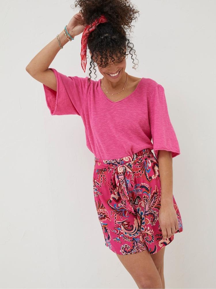 Fat Face Pink Faye Festival Floral Shorts