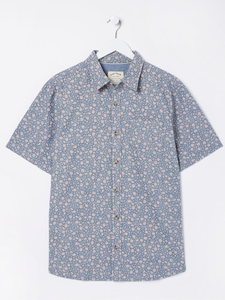 fat face Pink Floral Print Shirt