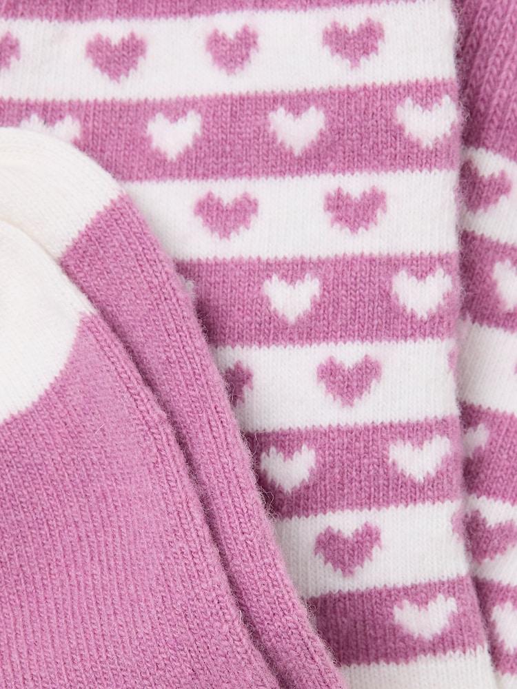 fat face Pink Heart Cashmere Blend Socks