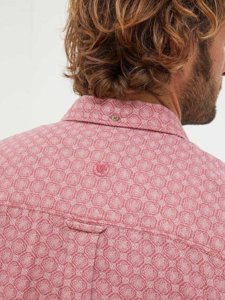 fat face Pink Linear Print Shirt
