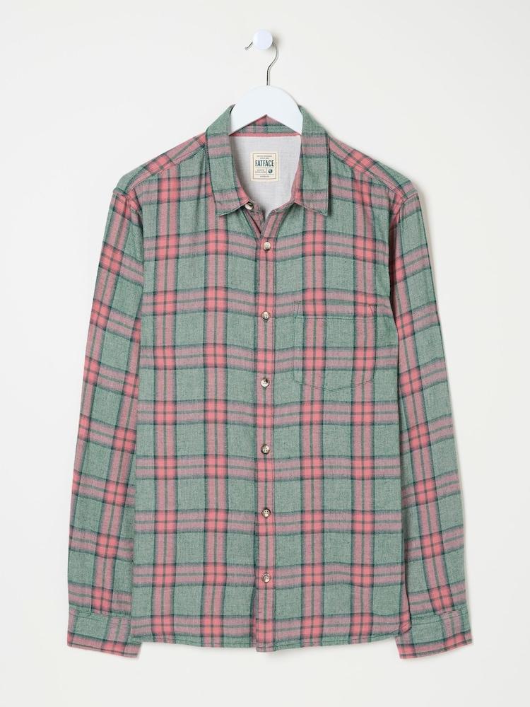 fat face Pink Long Sleeve Tring Check Shirt