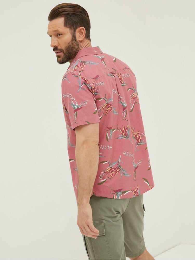 Fat Face Pink Paradise Print Shirt