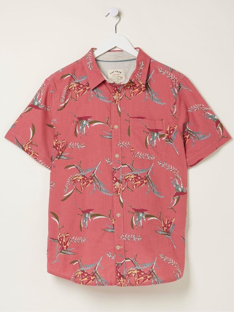 fat face Pink Paradise Print Shirt