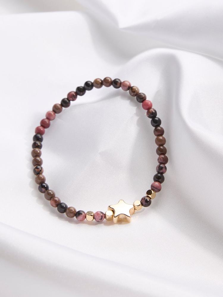 Fat Face Pink Pendant Stretch Bracelet