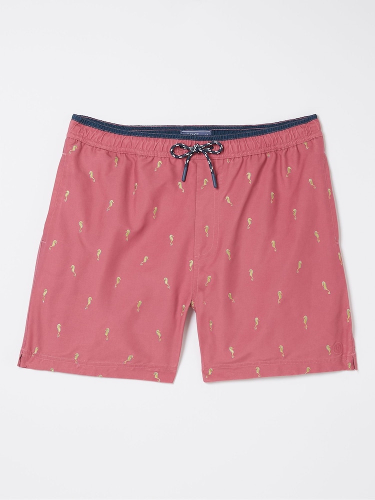 fat face Pink Trevose Colour Block Swim Shorts