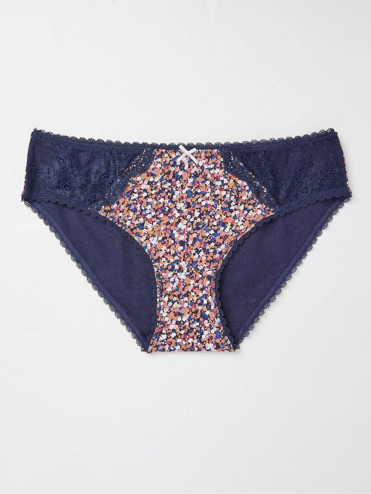 Fat Face Pop Blue Mini Floral Knickers