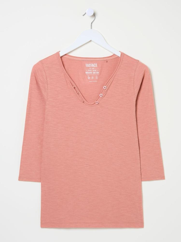 fat face Porter Nude Pink 100% Cotton T-Shirt