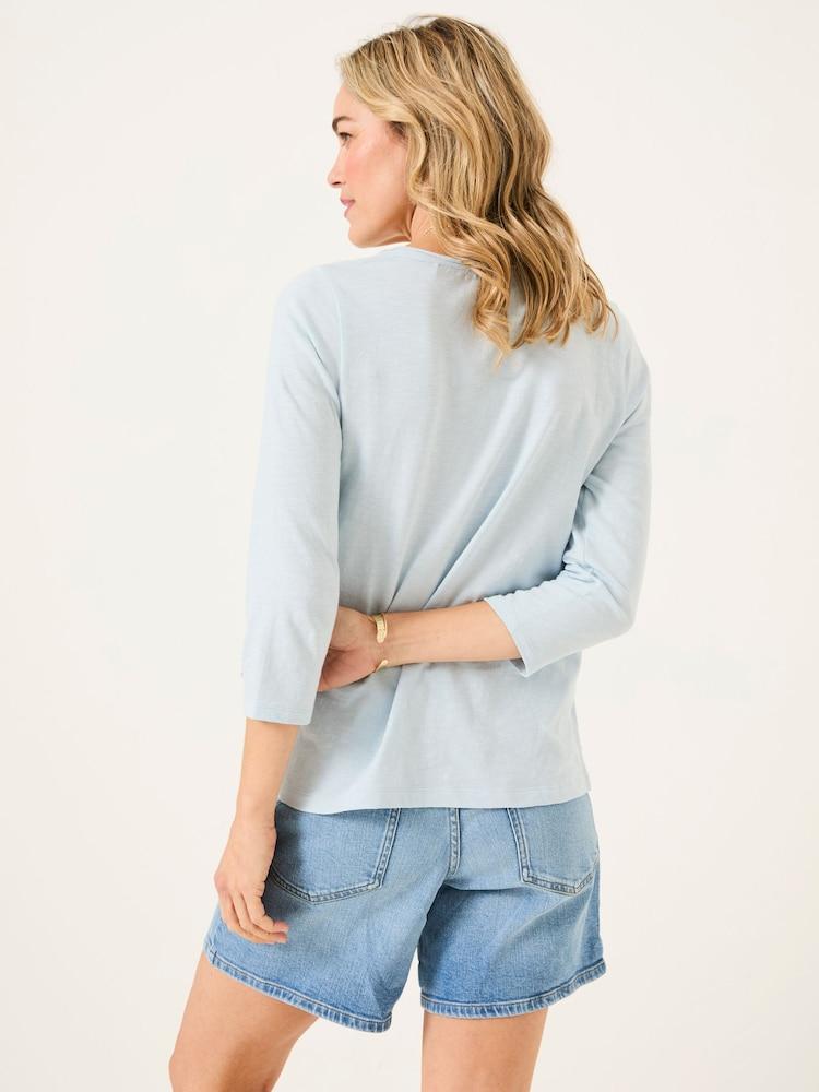 Fat Face Porter Pale Blue 100% Cotton T-Shirt