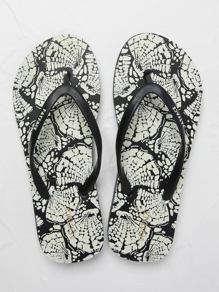 Fat Face Portloe Black Flip Flop