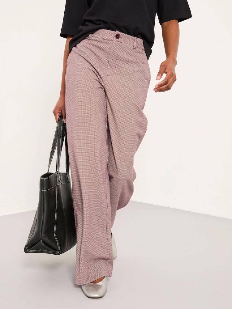 Fat Face Preseley Purple Wide Leg Trousers