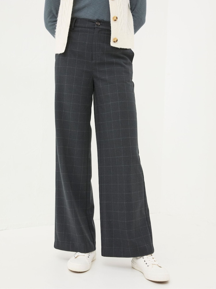 Fat Face Presley Grey Herringbone Trousers