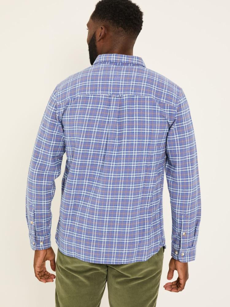 Fat Face Purple Acton Long Sleeve Check Shirt
