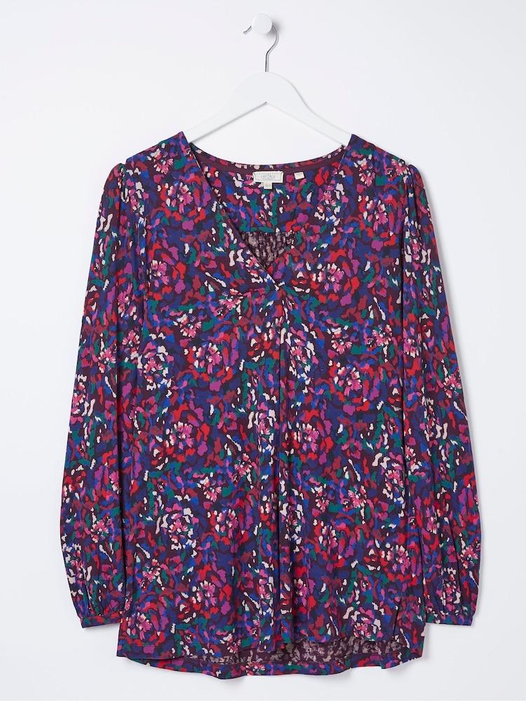 fat face Purple Aurelia Abstract Marks Tunic