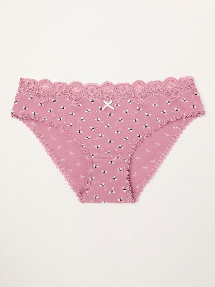 Fat Face Purple BEE STRIPE KNICKERS
