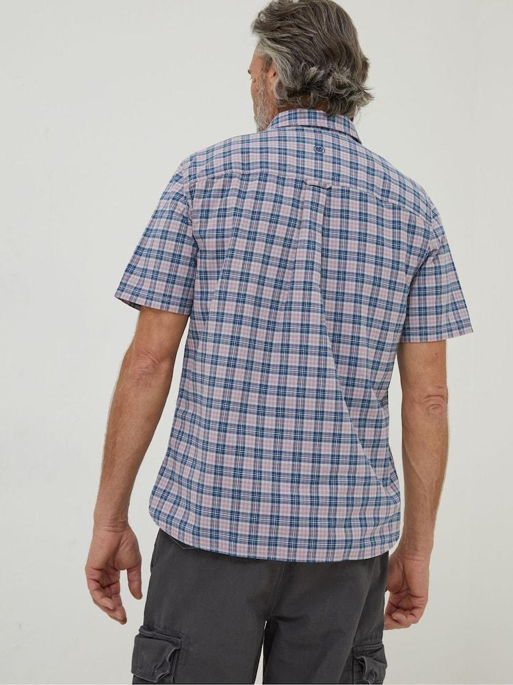 Fat Face Purple Galston Check Shirt