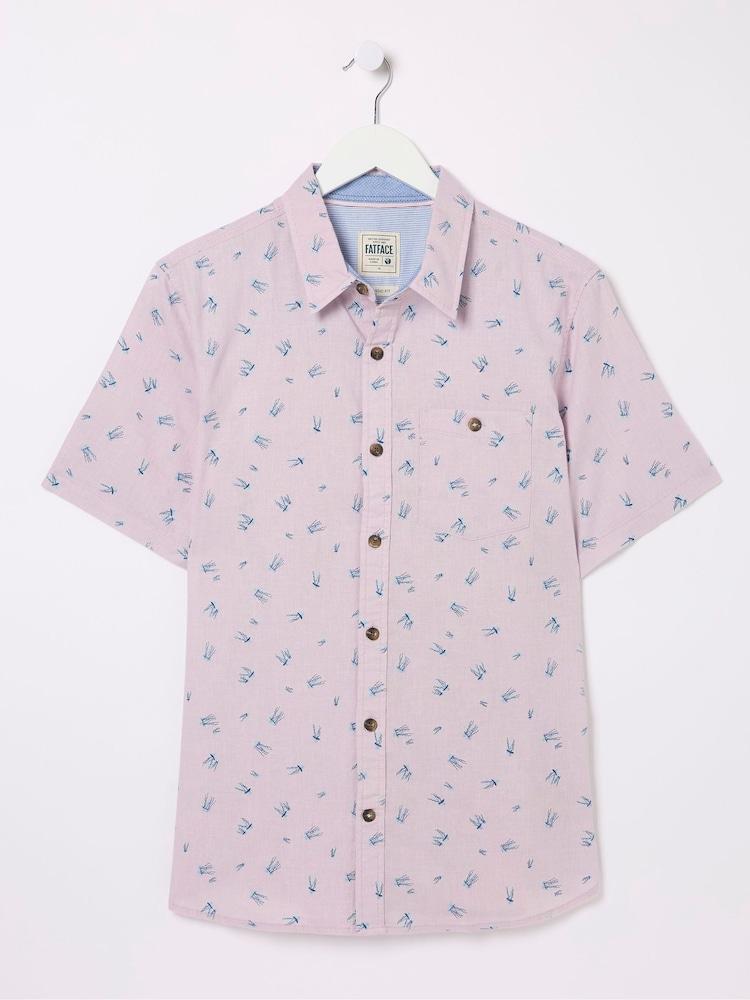 fat face Purple Short Sleeve Jellyfish Print Shirt