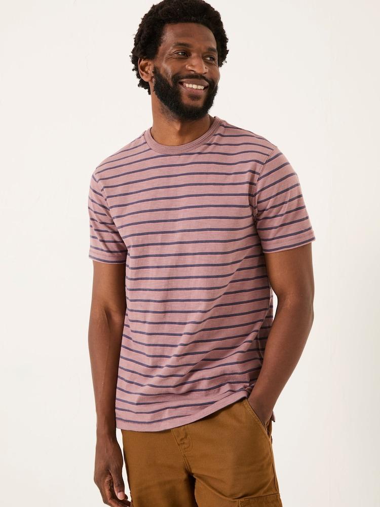 Fat Face Purple Stripe T-Shirt