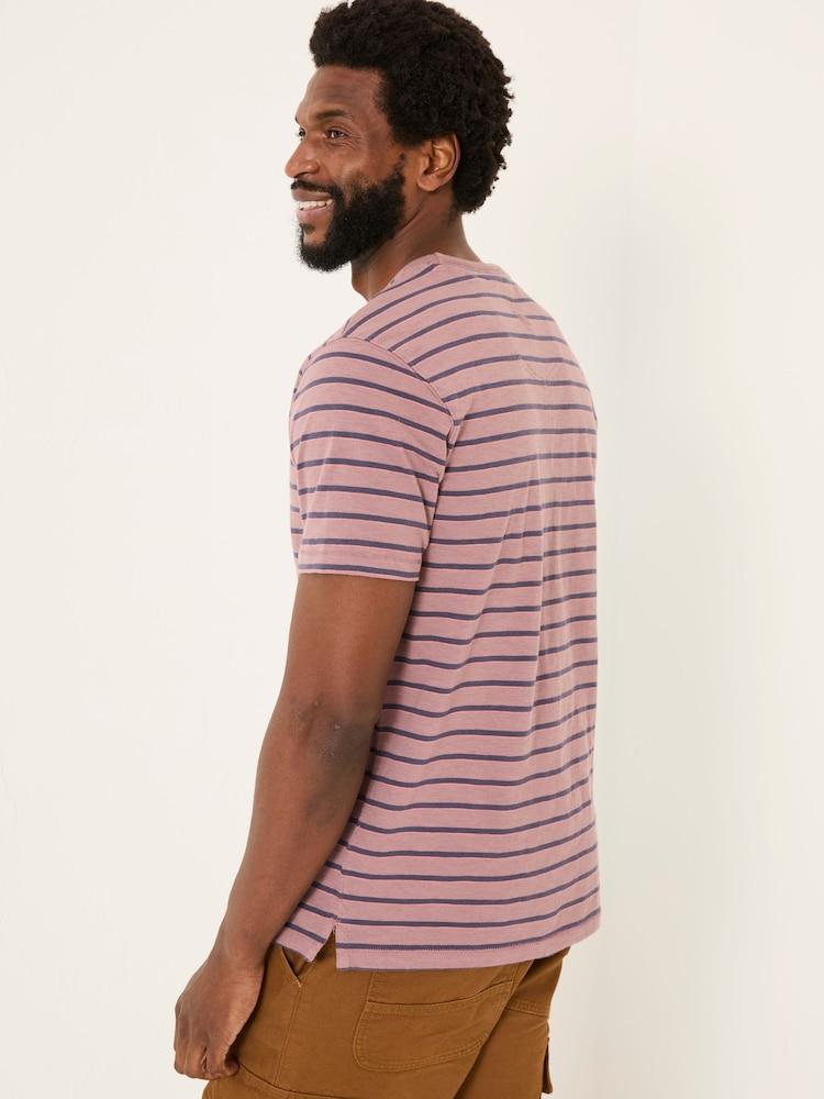 Fat Face Purple Stripe T-Shirt