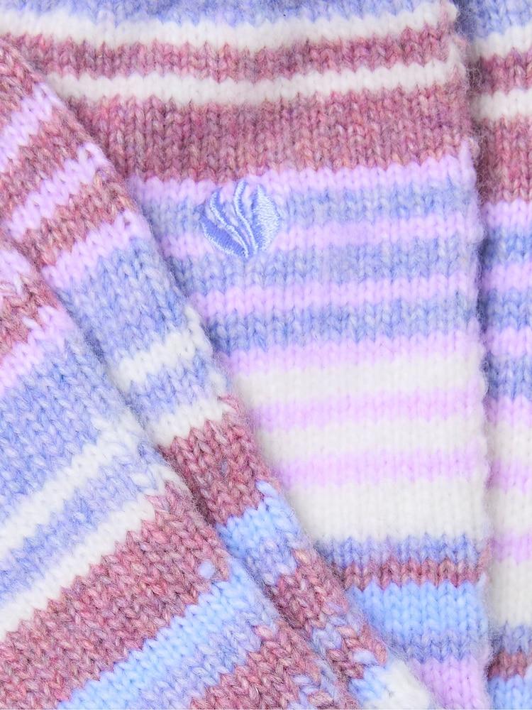 fat face Purple Super Soft Striped Socks