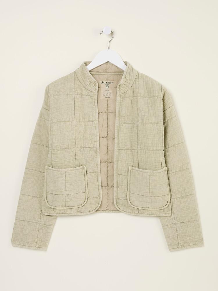 fat face Quinn Ivory Quilted 100% Cotton Jacket