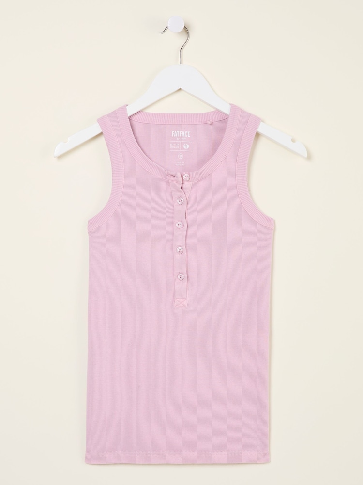 fat face Rachel Light Pink Rib Vest
