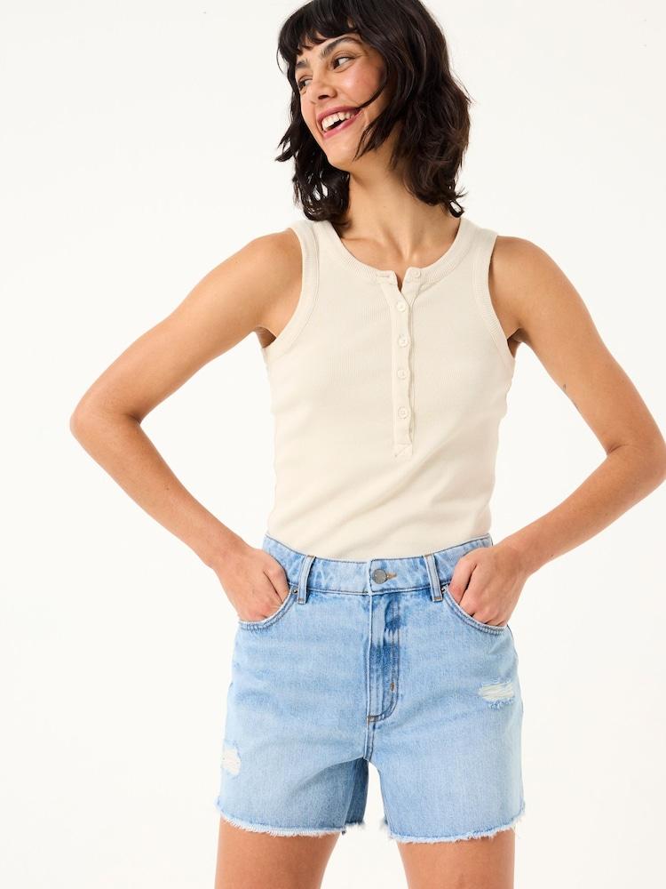 Fat Face Rachel Natural Rib Vest