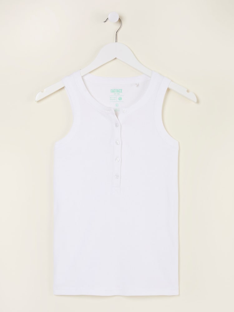 fat face Rachel White Rib Vest
