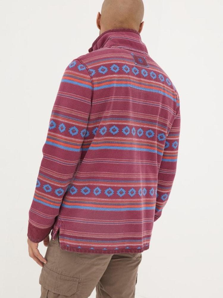 Fat Face Red Airlie Pattern Sweatshirt