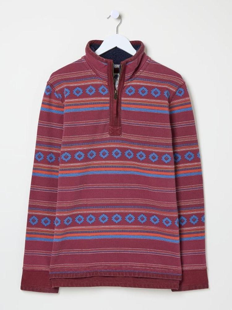 fat face Red Airlie Pattern Sweatshirt