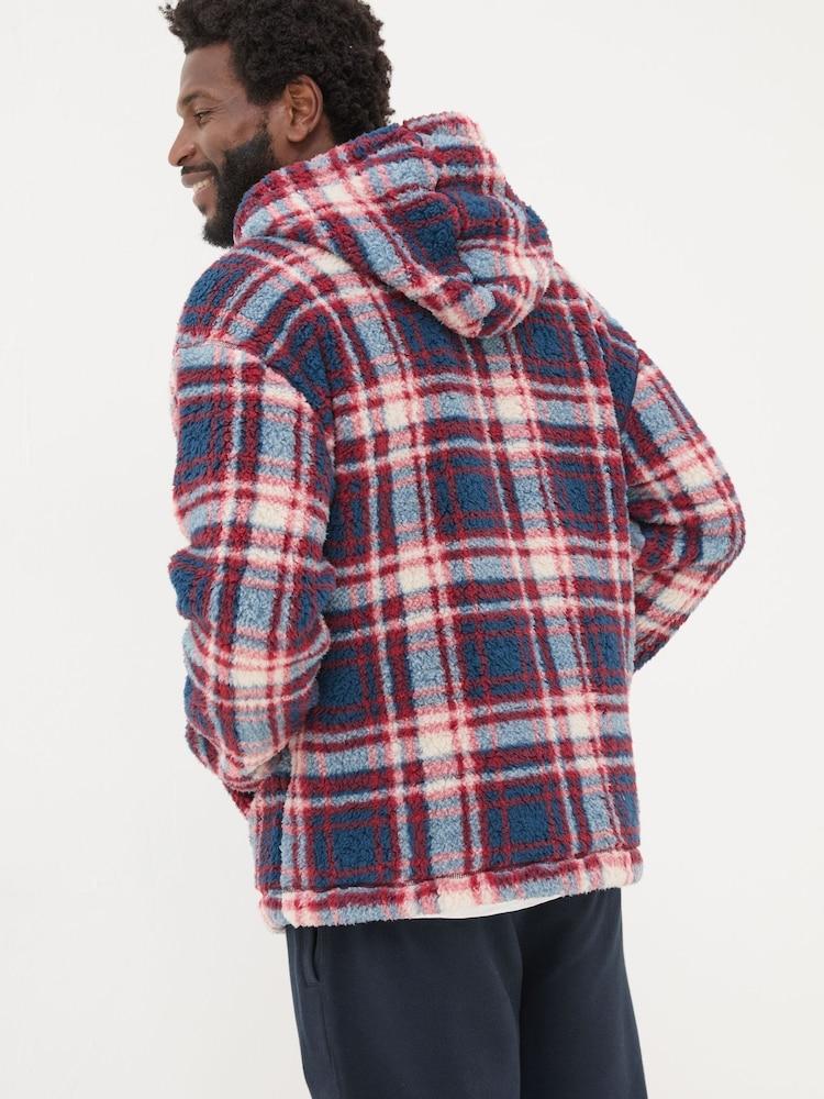 Fat Face Red Check Sofa Hoodie