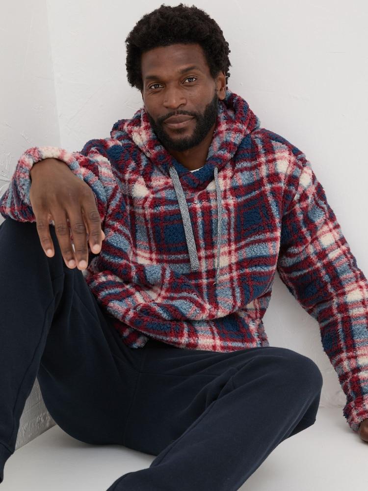 fat face Red Check Sofa Hoodie