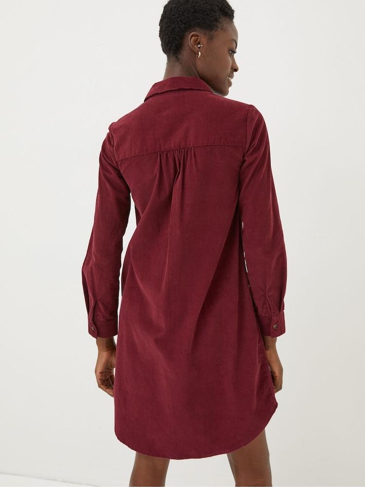 Fat Face Red Chester Cord Dress