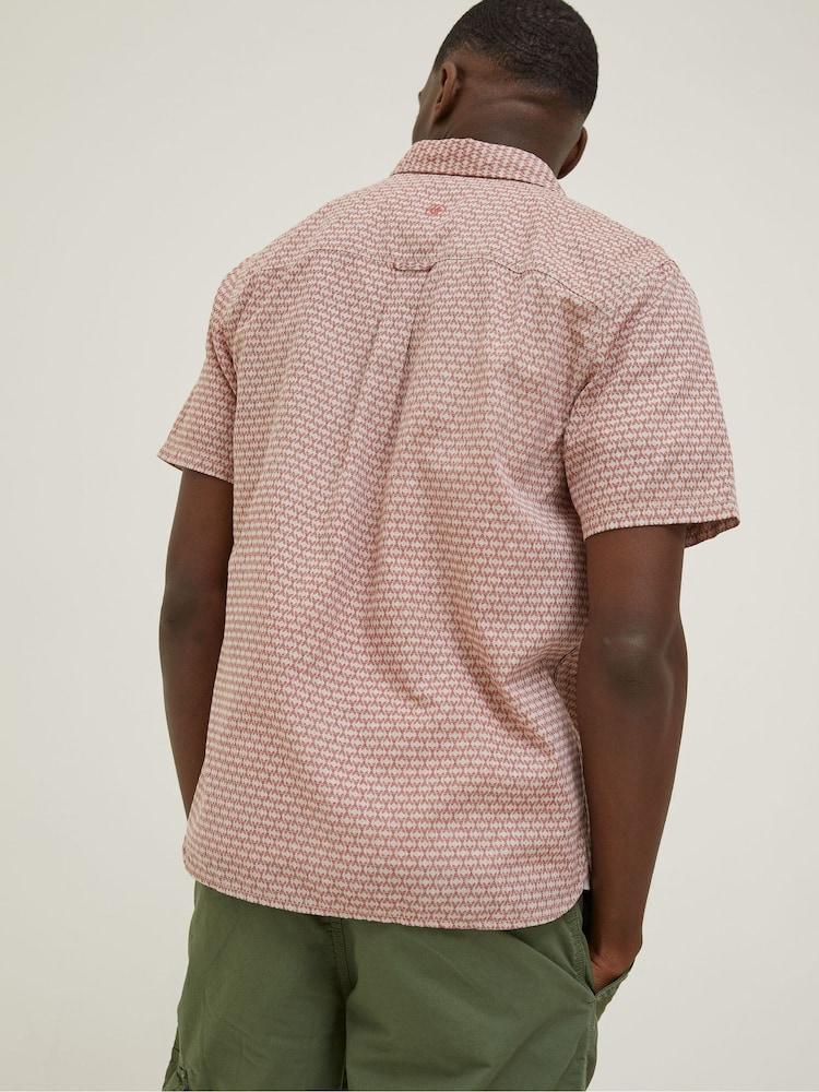 Fat Face Red Geo Print Shirt