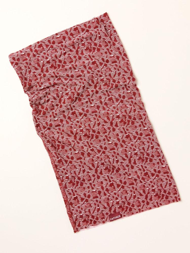 Fat Face Red Ikat Print Multi Snood