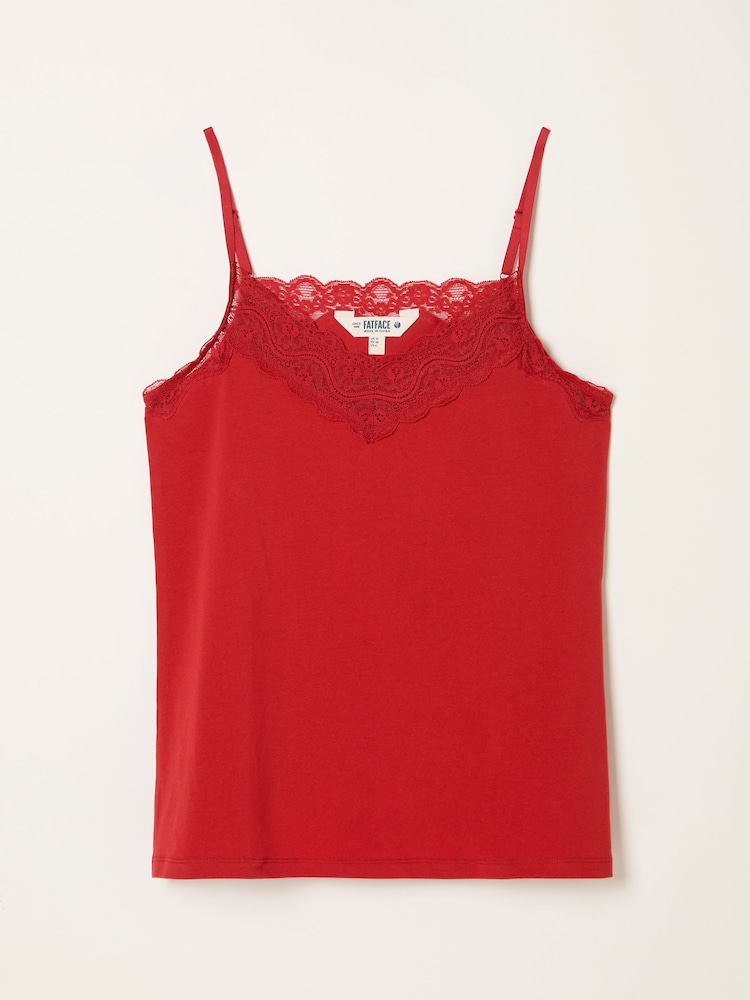 fat face Red Lace Vest