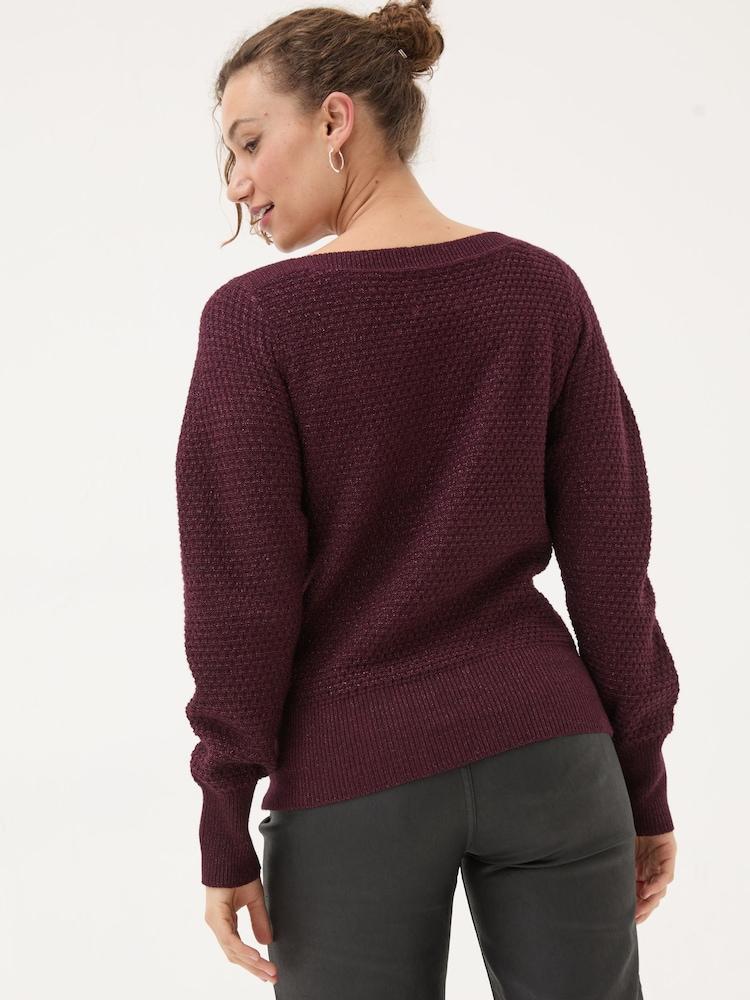 Fat Face Red Lara Sparkle Jumper