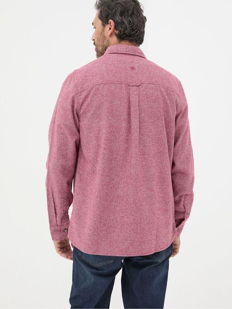 Fat Face Red Long Sleeve Malton Shirt