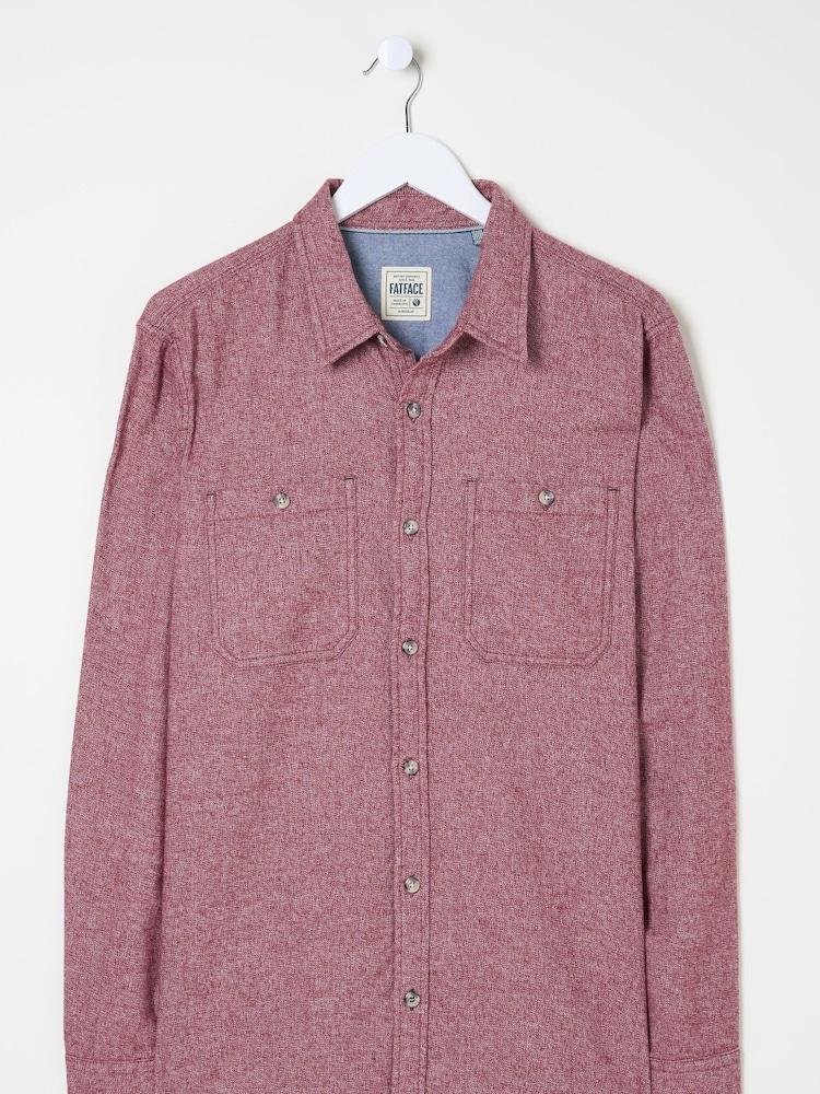 fat face Red Long Sleeve Malton Shirt