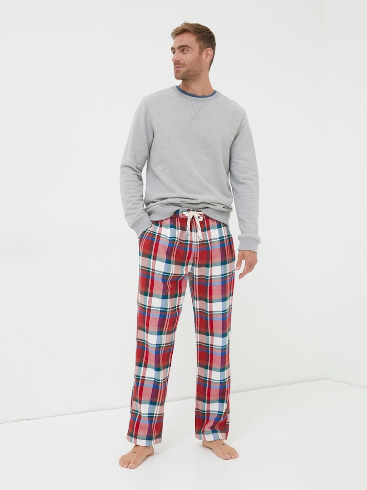 Fat Face Red Matching Mens Pyjama Bottoms