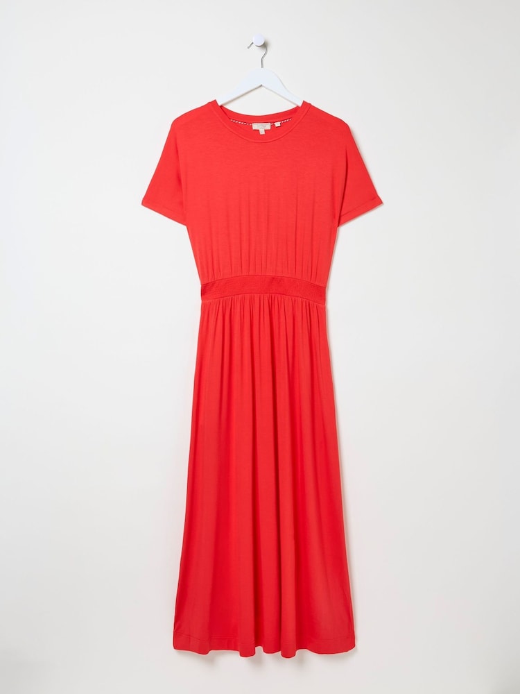 fat face Red Midi Jersey Dress