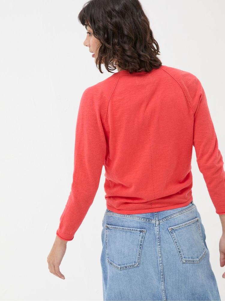 Fat Face Red Tie Front Cardigan