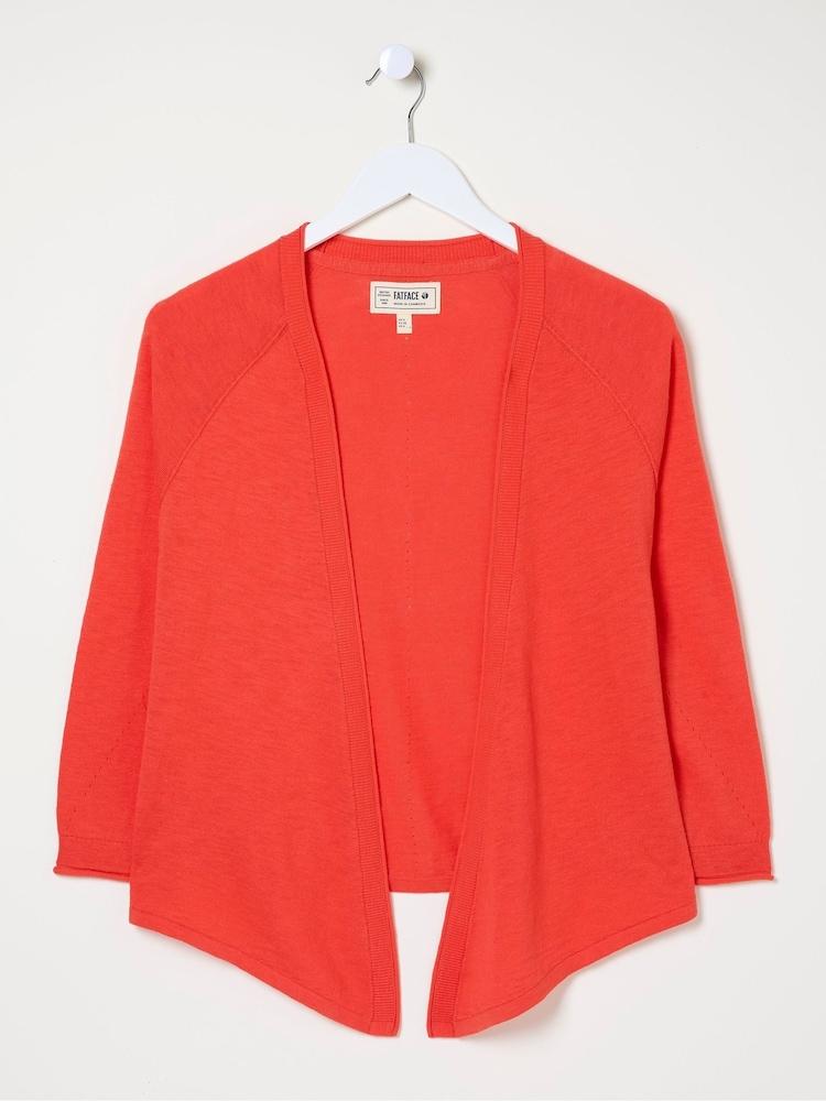 fat face Red Tie Front Cardigan