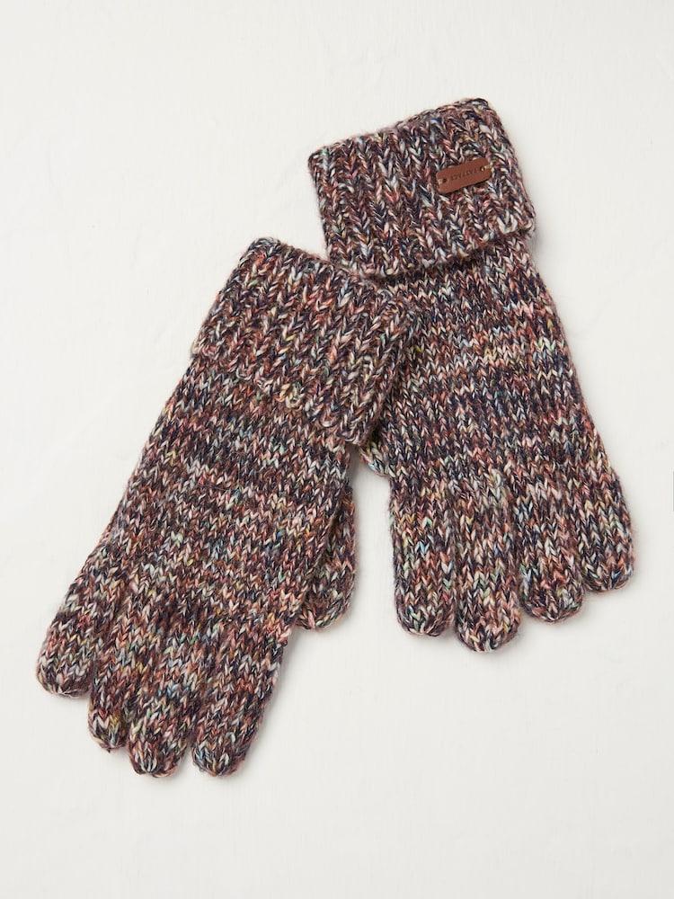 Fat Face Red Twist Gloves