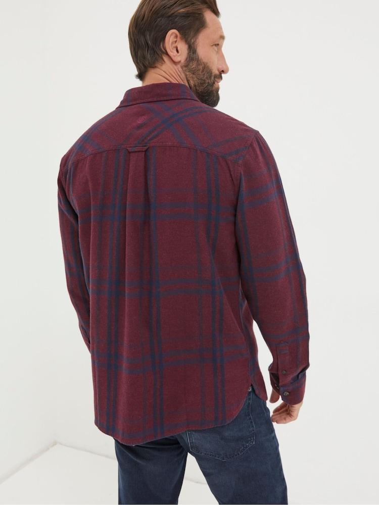 Fat Face Red Windowpane Check Shirt