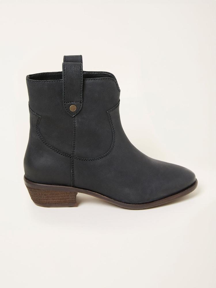 Fat Face Remi Black Ankle Boot