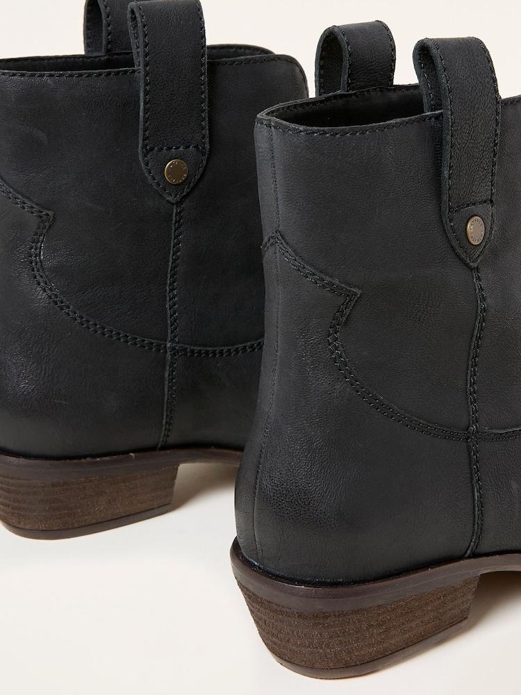 Fat Face Remi Black Ankle Boot